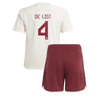 Bayern Munich Matthijs de Ligt #4 Replica Third Minikit 2023-24 Short Sleeve (+ pants)